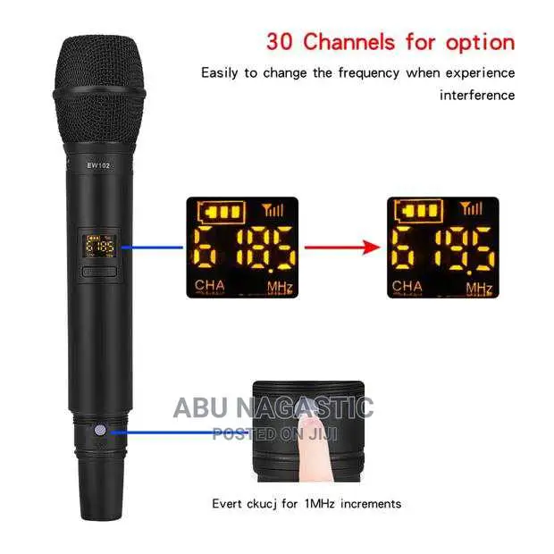 Universal Uhf Wireless Handheld Microphone With Receiver