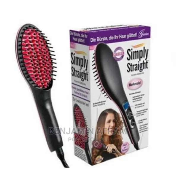 Electrical Heat Hair Brush Straightener