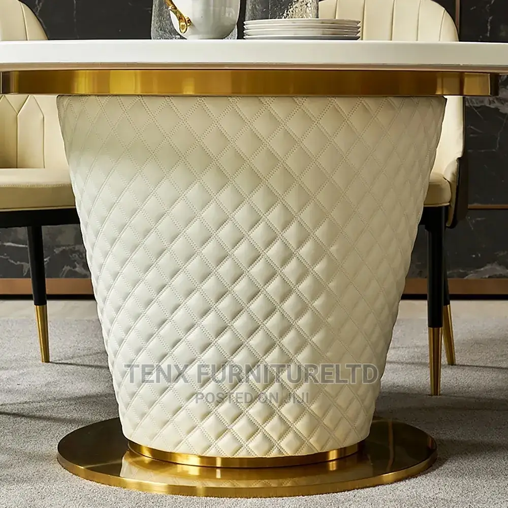 Dining Set (Postmodern) Marble Round Dining Table
