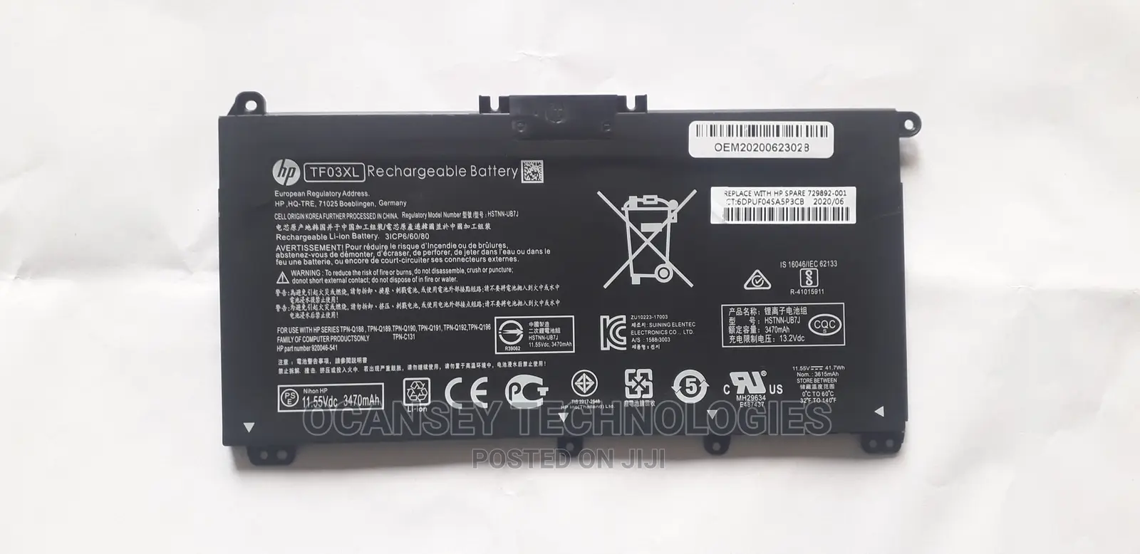 Hp Original Tf03xl Battery for Hp Pavilion 15-Cc 15-Cd