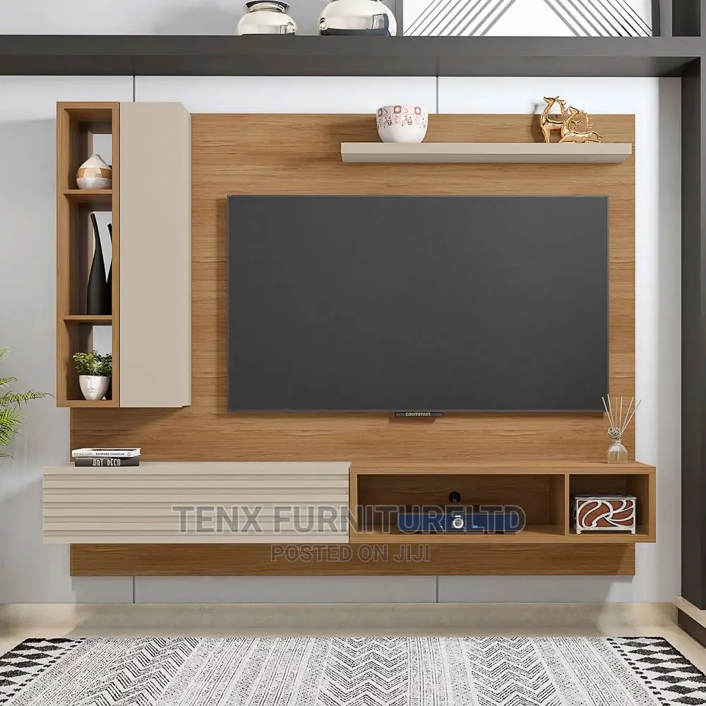 Tv Unit (Floating Comes With 9 Compartments)