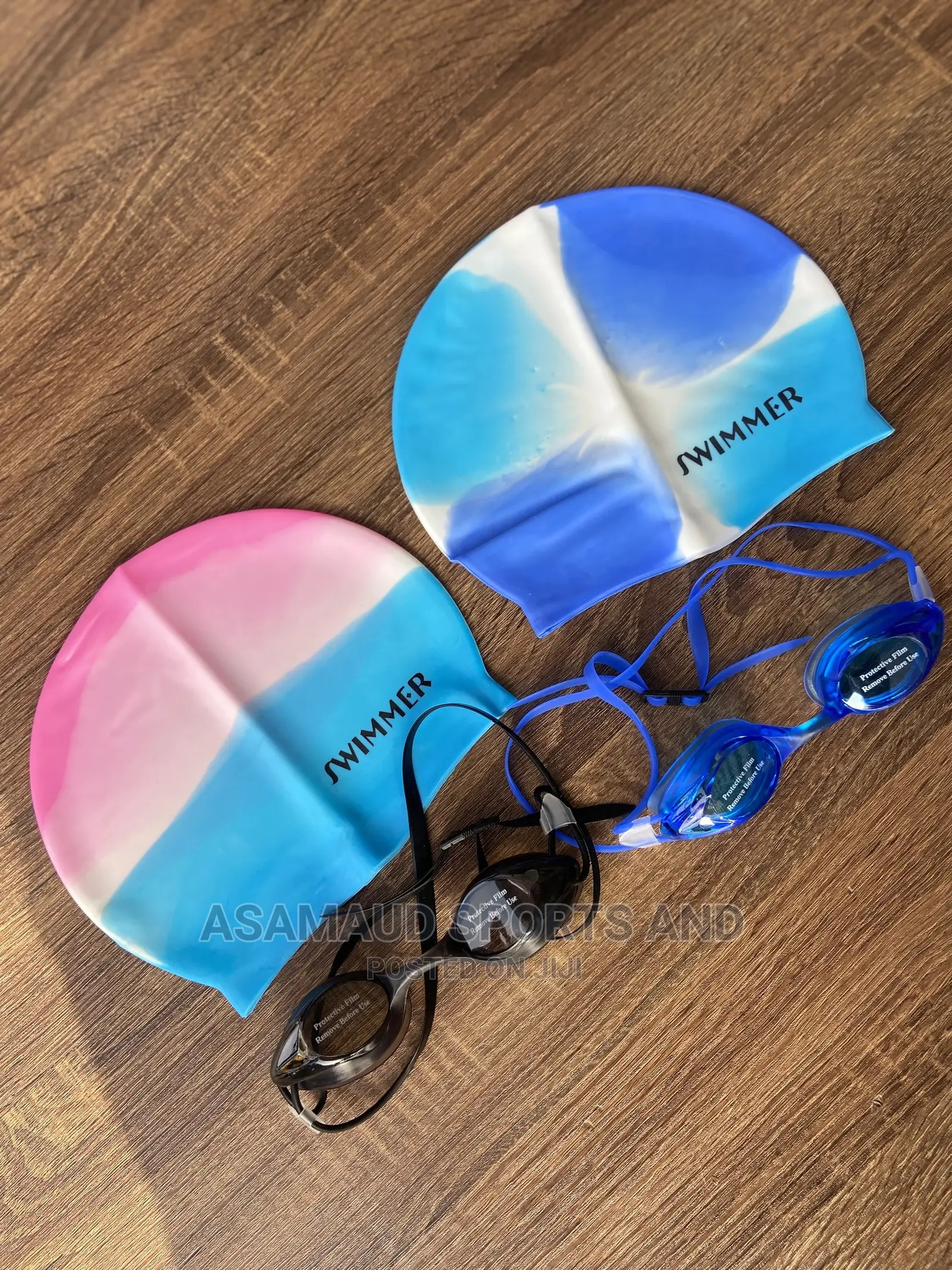 Swimming Goggles and Head Cover for Kids