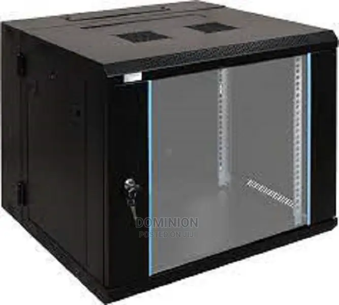 9U 600X600 Front Glass Door Wall Cabinet With Fan