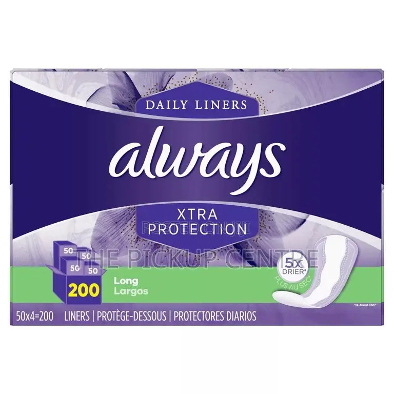 Always Anti-Bunch Xtra Protection Daily Liners,Long (50pcs)
