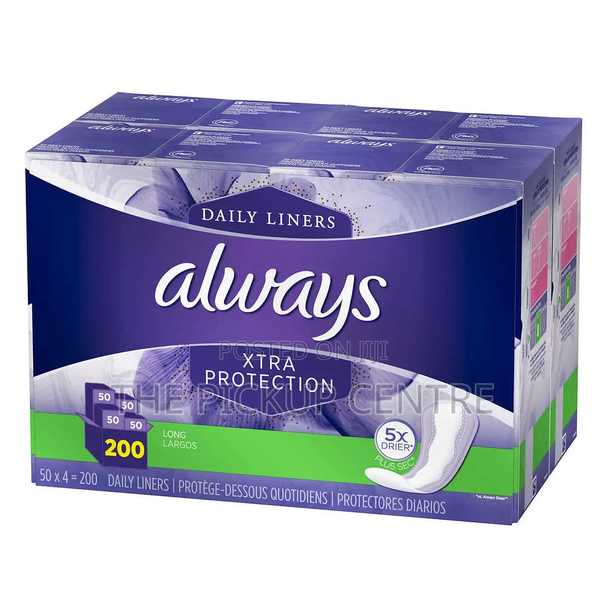 Always Anti-Bunch Xtra Protection Daily Liners,Long (50pcs)