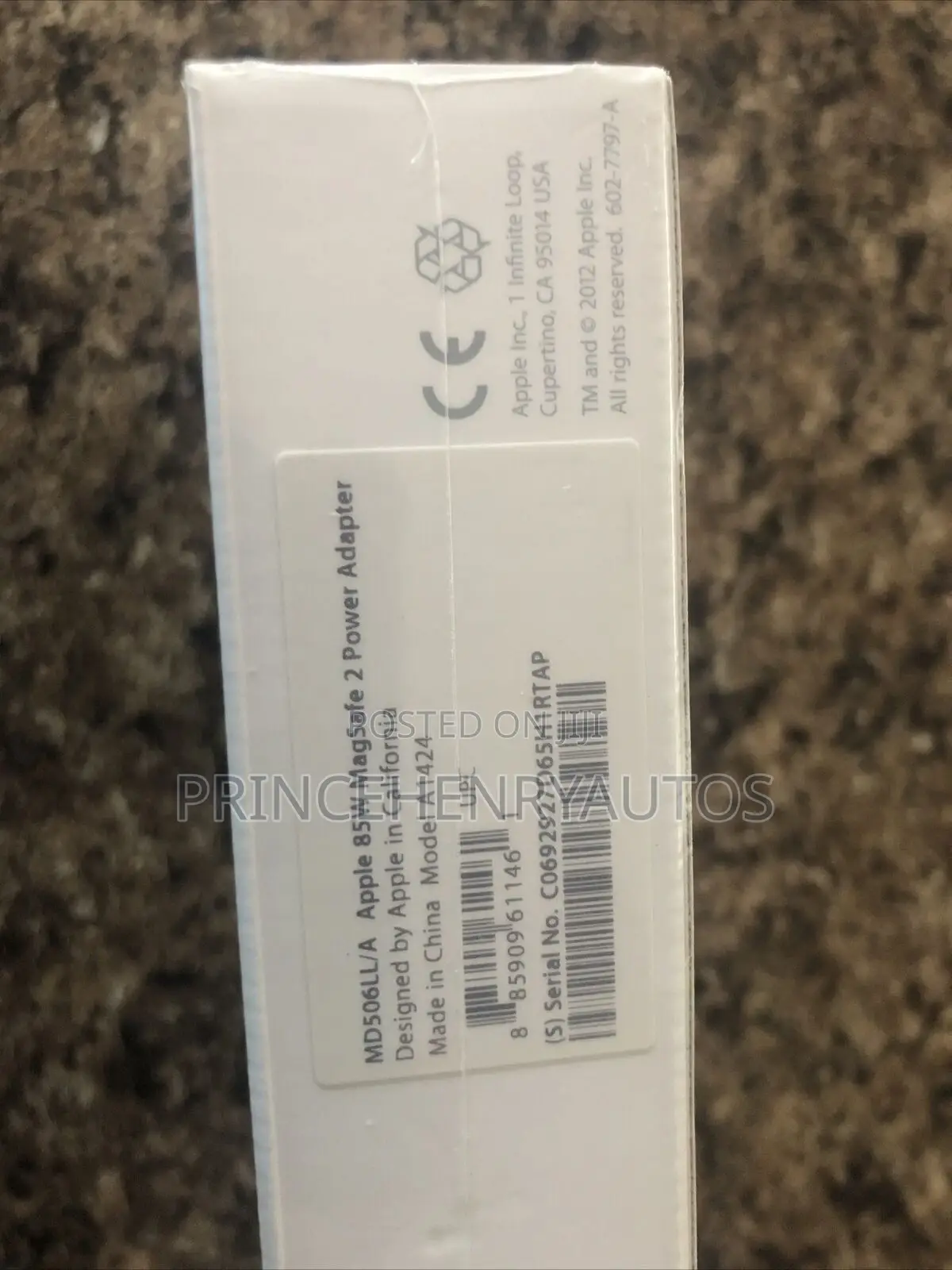 Genuine Apple 85W Magsafe 2 AC Power Adapter A1424 MD506LL/A