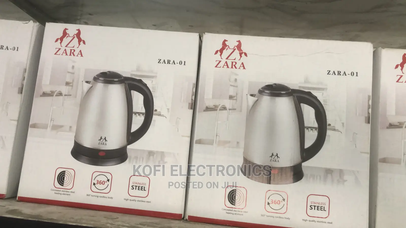 Zara ZARA-01 2 Litres Stainless Steel Kettle
