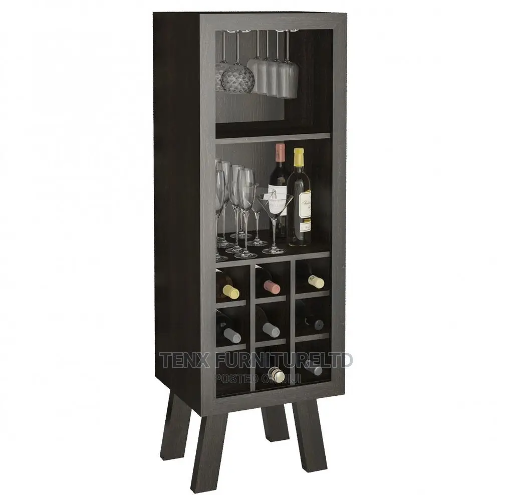 Wine Rack With ( Glass Cup Holders) Black Coba