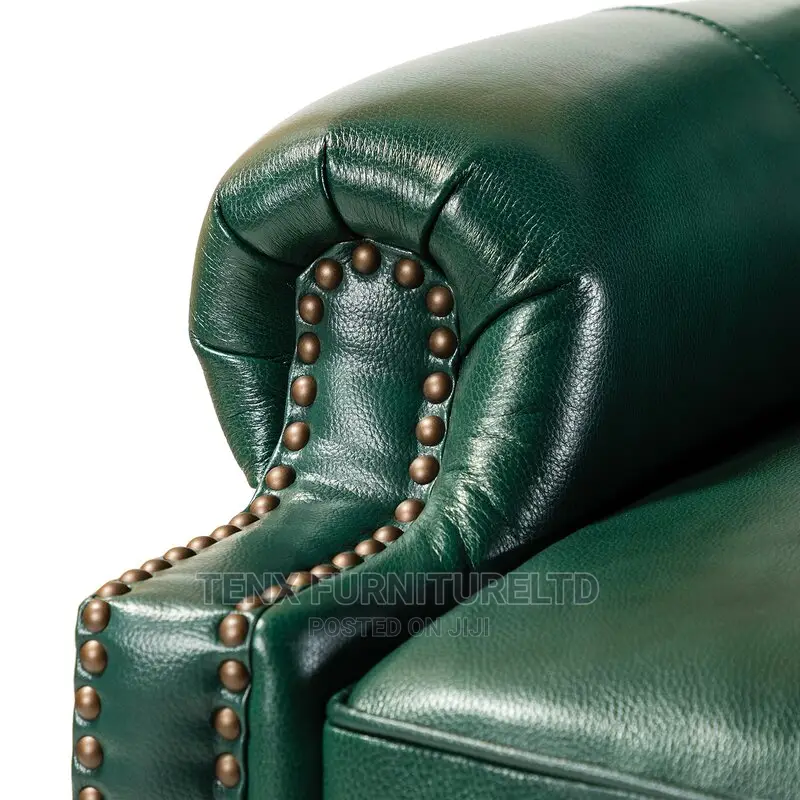 Genuine Leather Manual Club Recliner