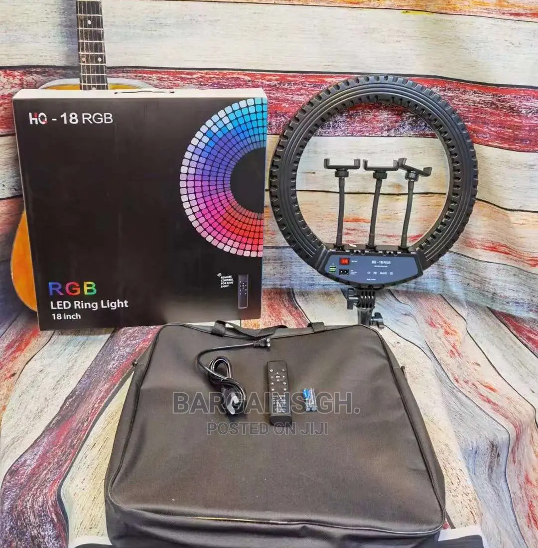 18 Inches RGB HQ Ring Light With Stand and Bag