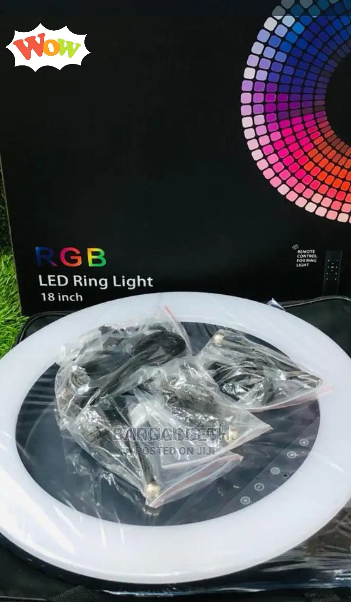 18 Inches RGB Hq Ring Light With Stand and Bag