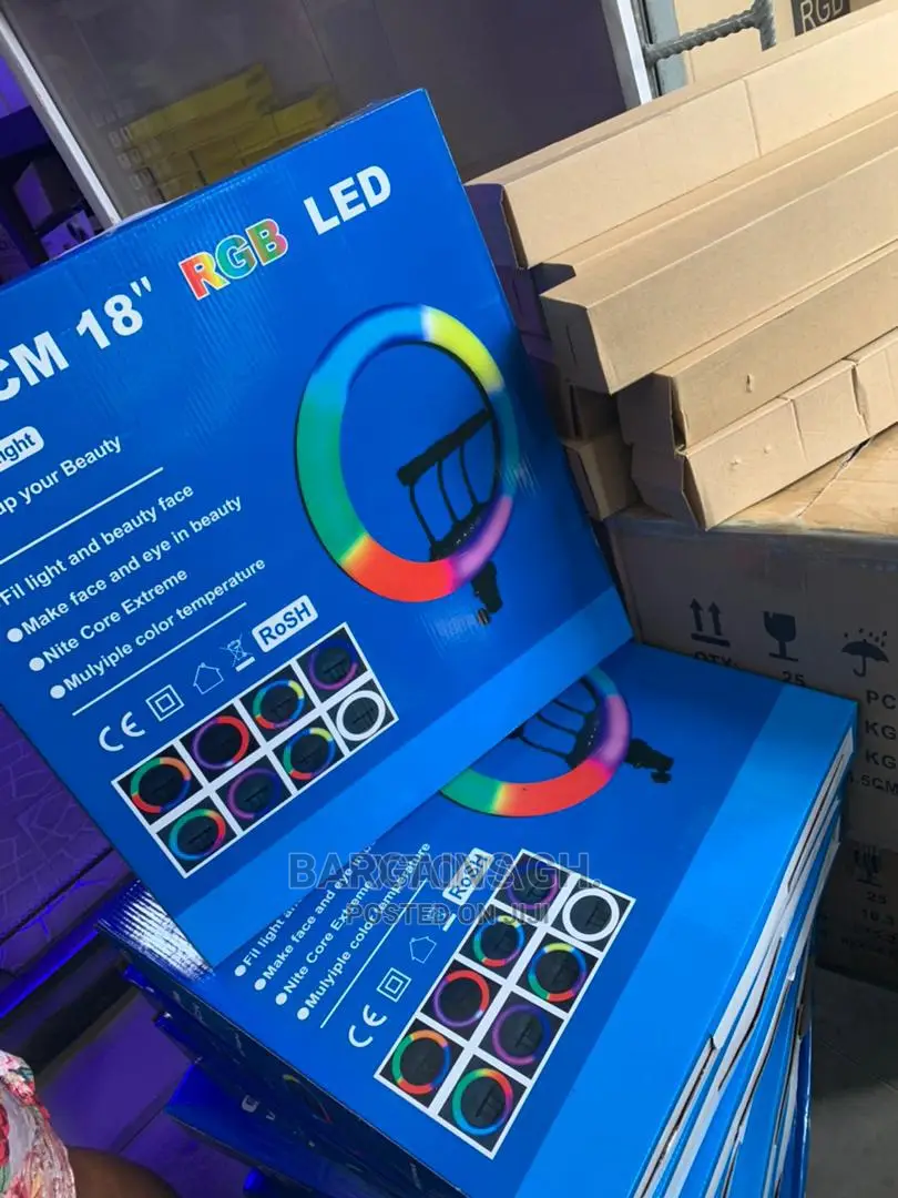 18 Inches RGB HQ Ring Light With Stand and Bag