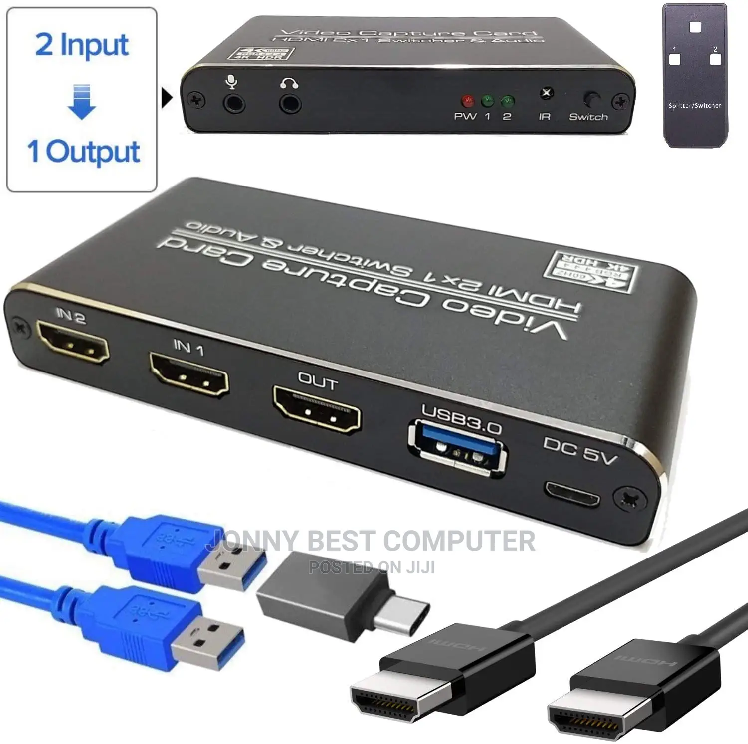 HDMI 4k 2 Input Capture Card