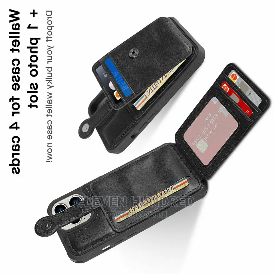 iPhone 13pro Max Wallet Case 4 Cards Photocase