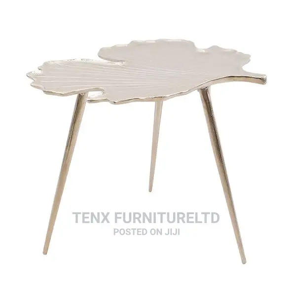 Accent Table ( Leafy Design Silver) Versatile