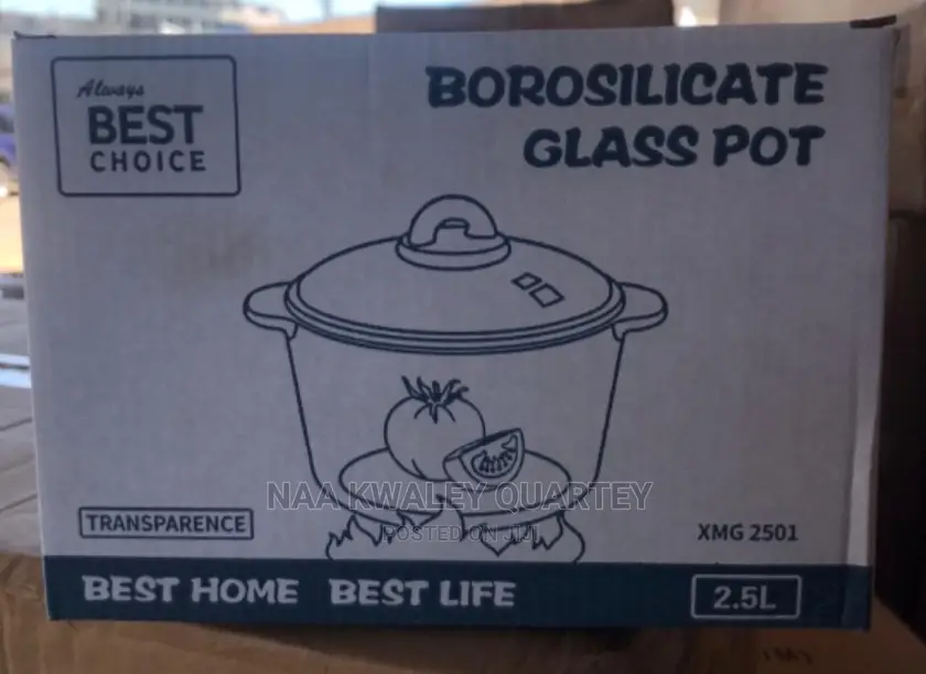 2.5 Litres Glass Cooking Bowl for Fire