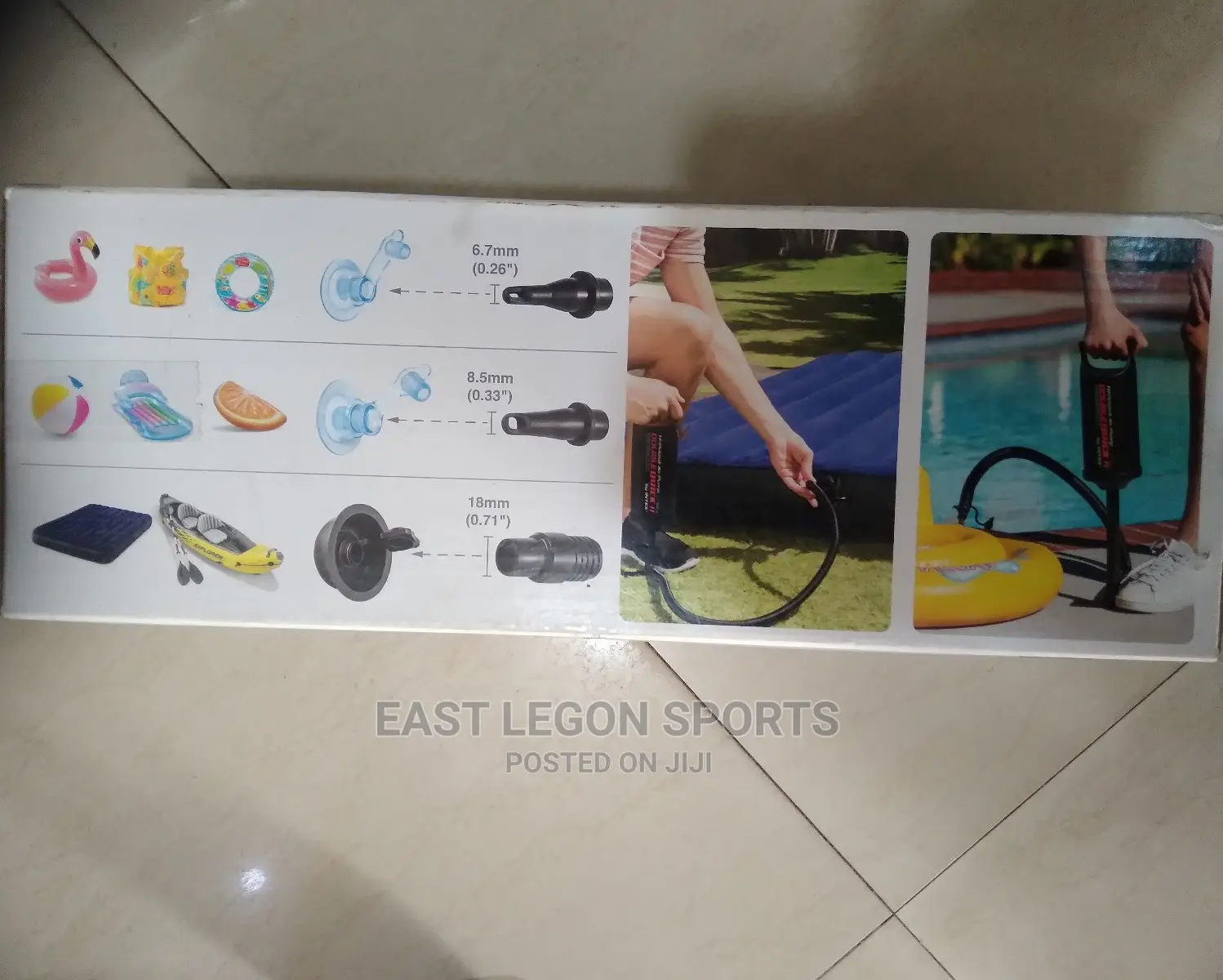 Intex Hand Hi Output Air Pump for Inflatables Floor Air Bed