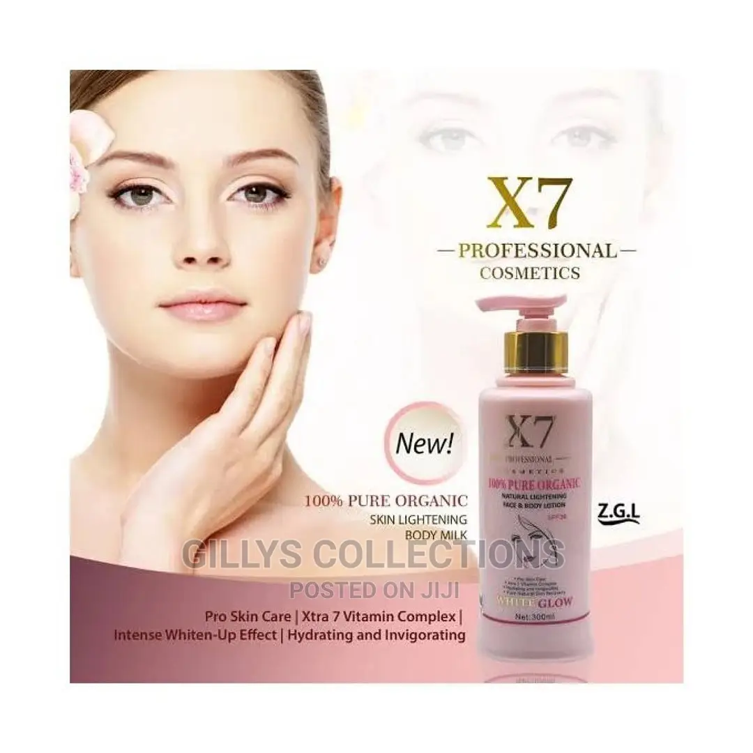 X7 Pure Organic Natural Lighting Face and Body Lotion