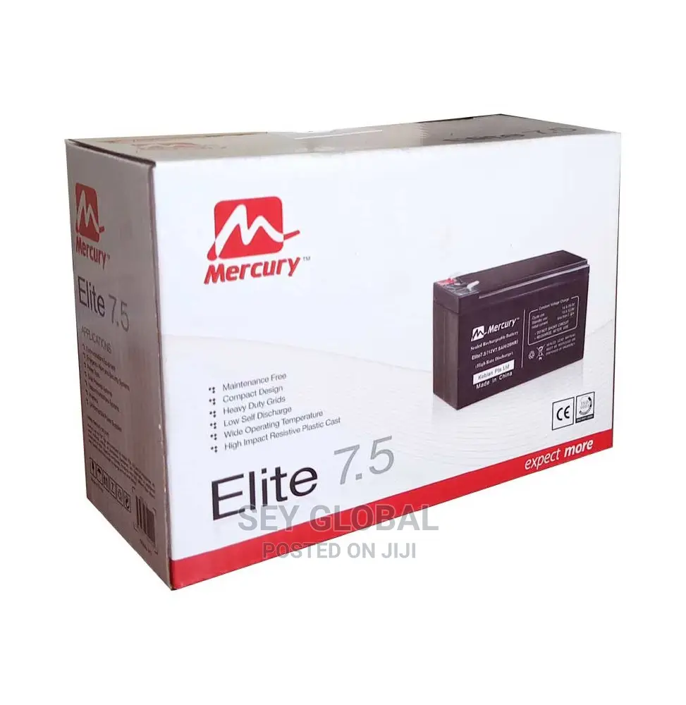 MERCURY Elite 7.5ah 12V UPS Battery