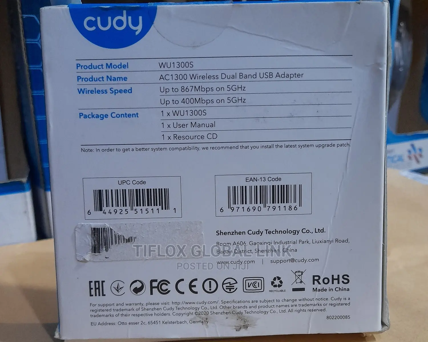 AC 1300 Wireless Dual Band USB Adaptor