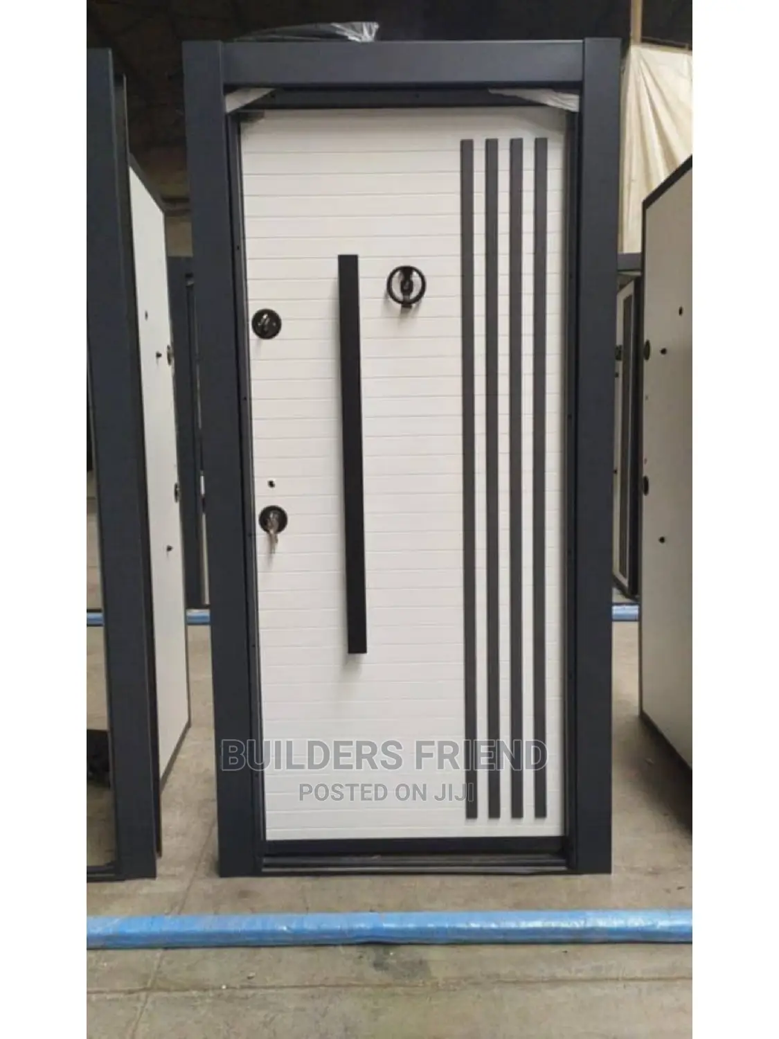 All White Turkish Heavyduty Security Door(Double Lock)