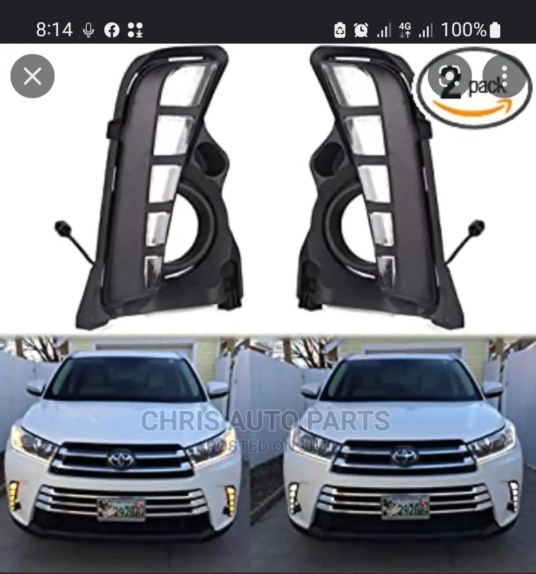 Highlander 18 Fog Light Covers Led