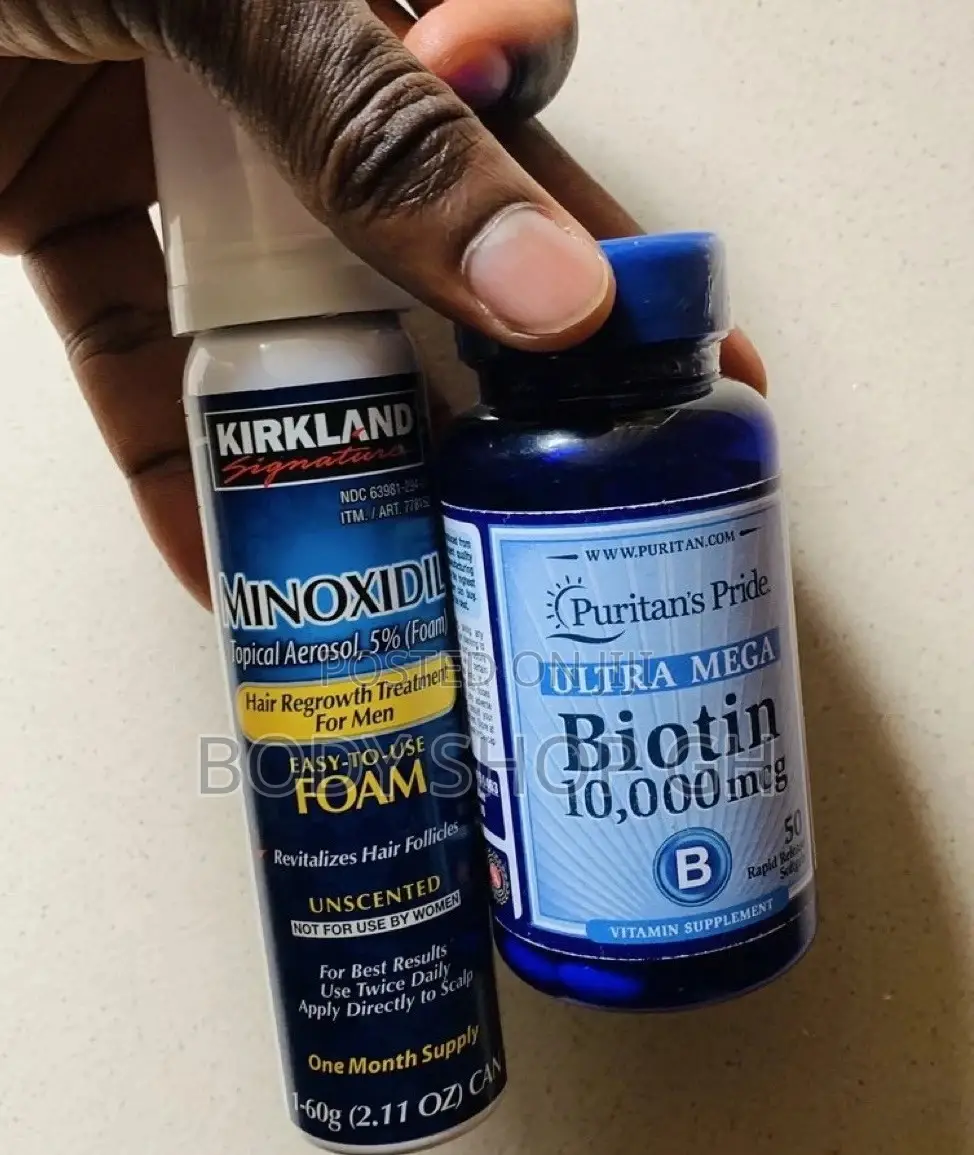 Ultra Mega Biotin + Kirkland Foam Combo 4 Receding Hairline