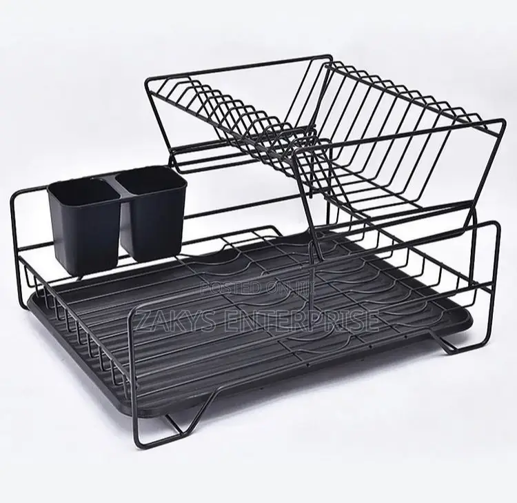 Non Stick Metallic Dish Rack