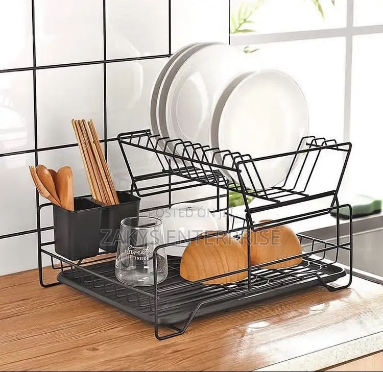 Non Stick Metallic Dish Rack