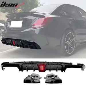 Benz W205 C300 C63 C63S Brabus Style Looks Diffuser