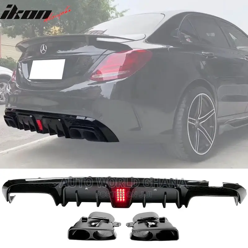 Benz W205 C300 C63 C63S Brabus Style Looks Diffuser
