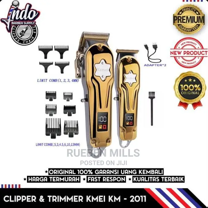 Two All Metal Cordless Hair Clipper Barbering Machine