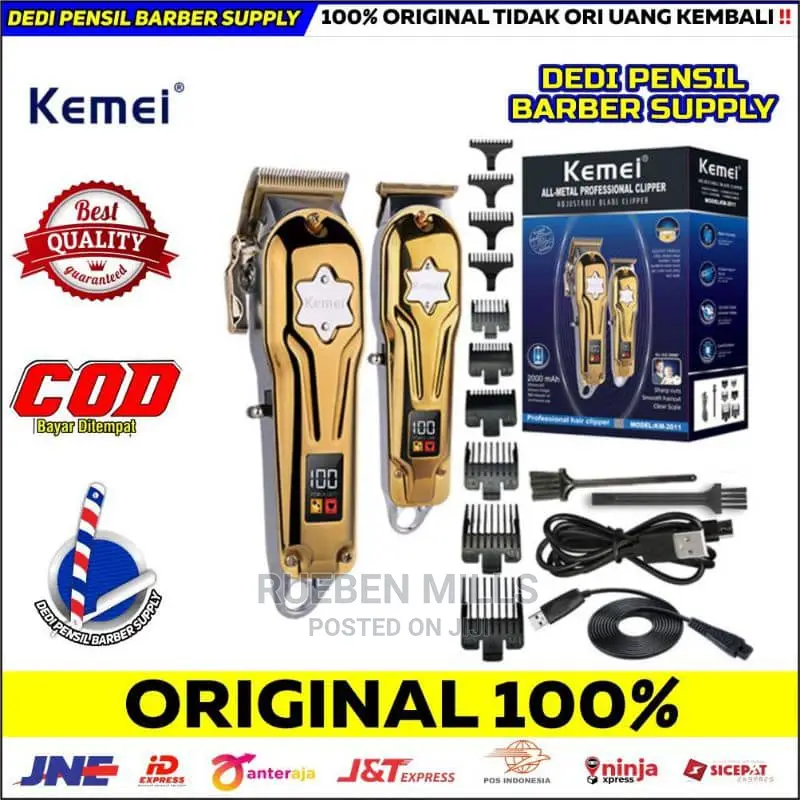 Two All Metal Cordless Hair Clipper Barbering Machine