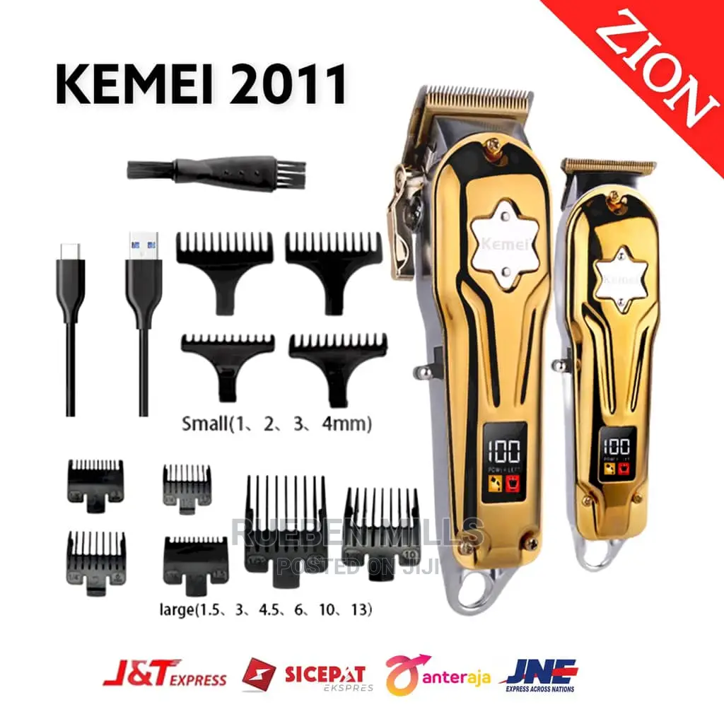 Two All Metal Cordless Hair Clipper Barbering Machine