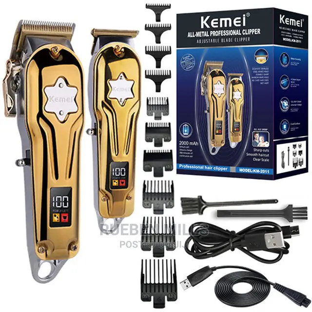 Two All Metal Cordless Hair Clipper Barbering Machine