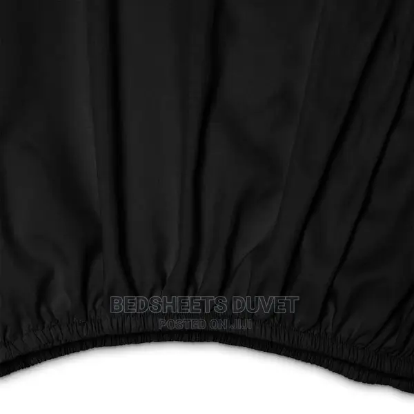 Black Elasticated Bed Cover