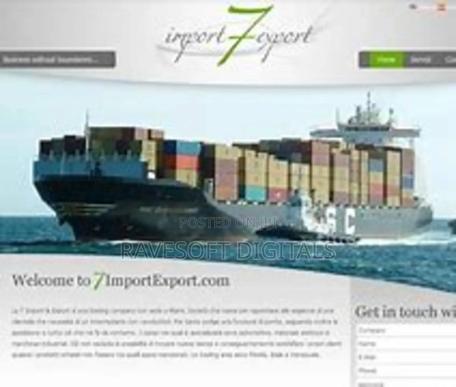 Shipping Website Design