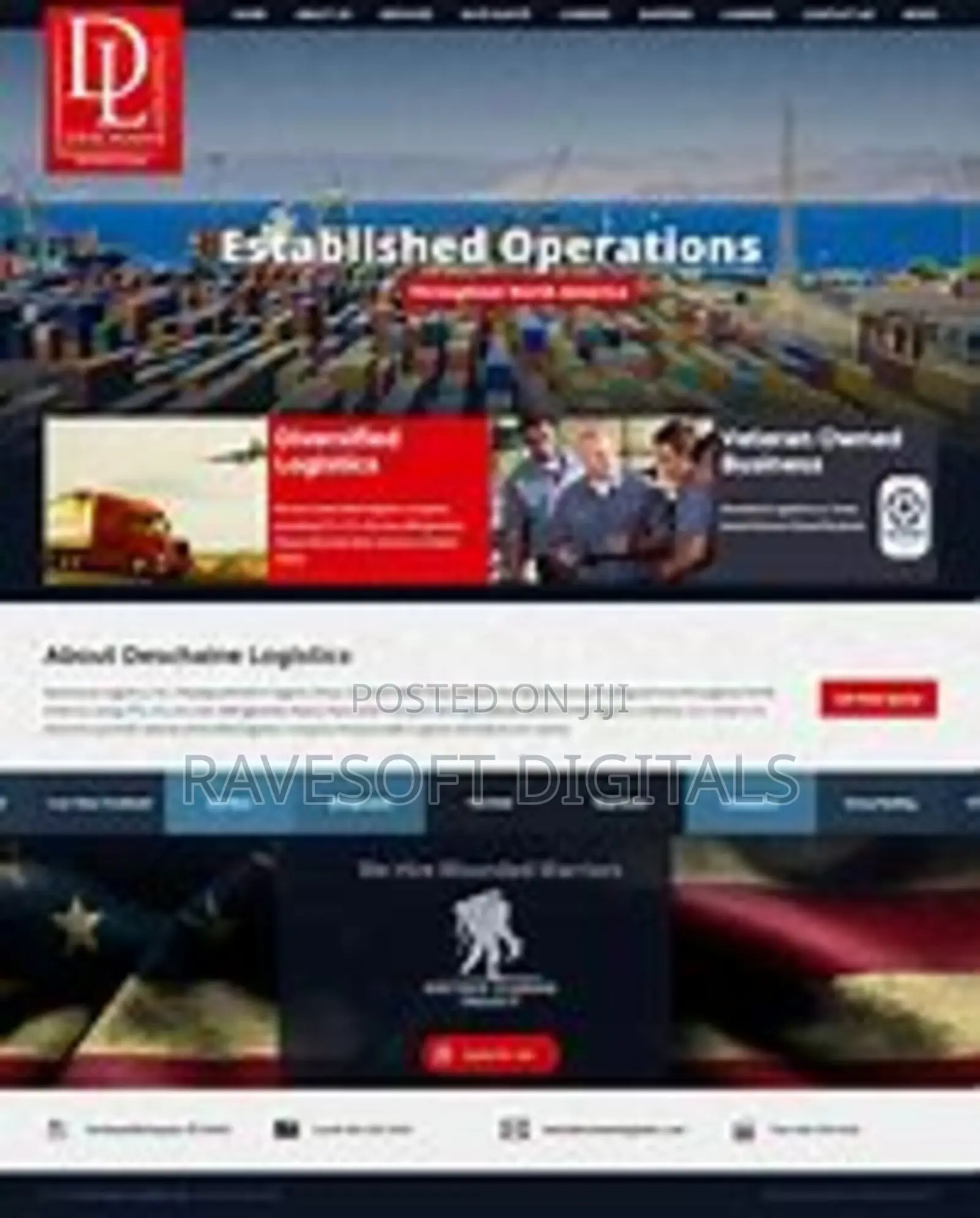 Shipping Website Design