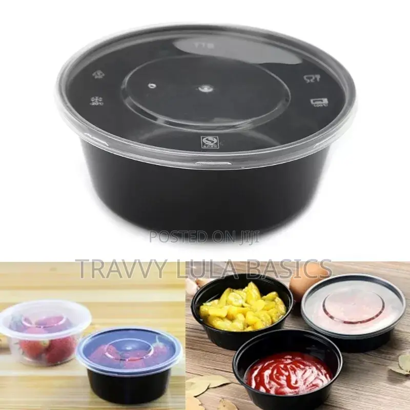 Microwave Black Oval 1000ml