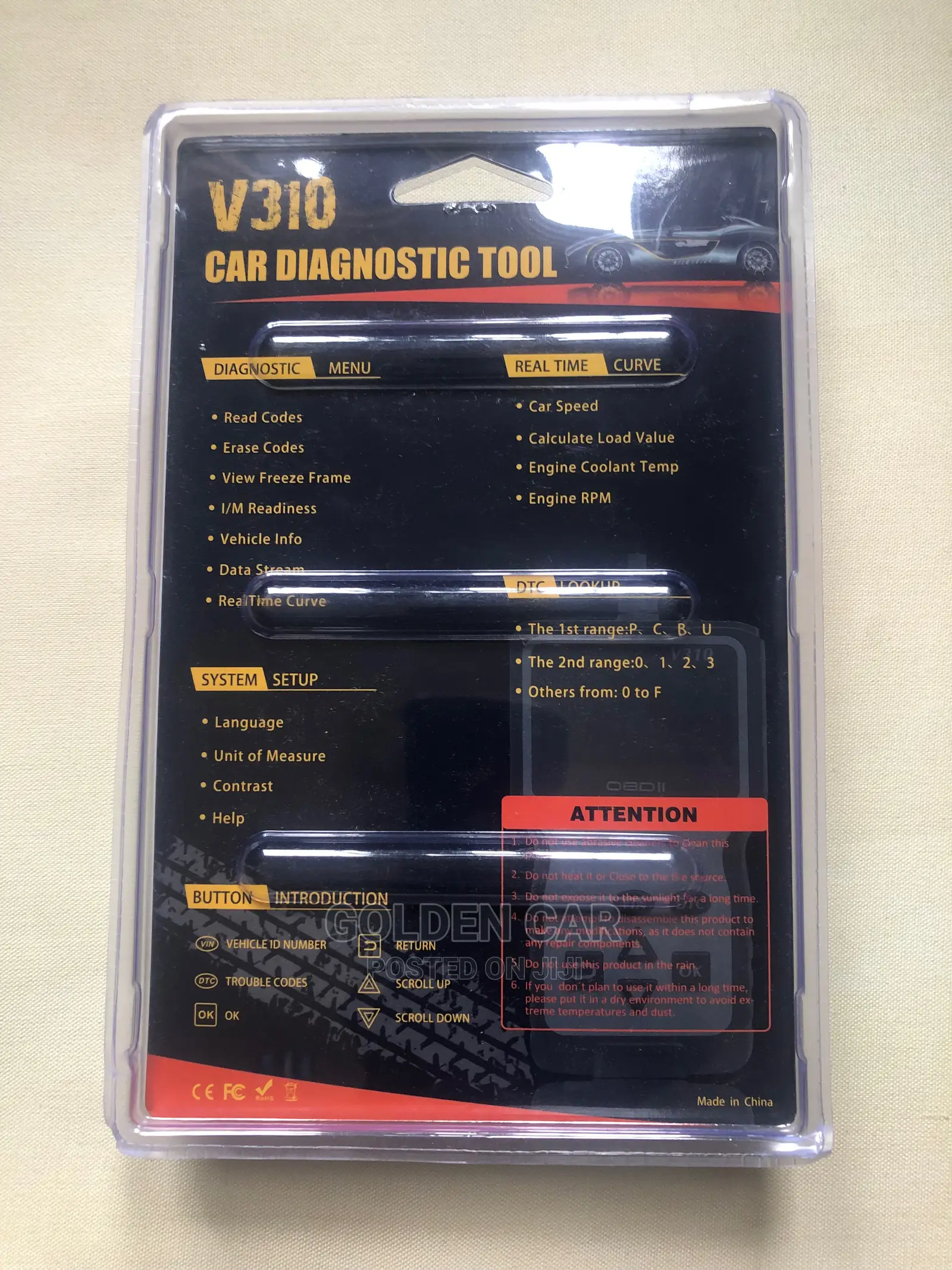 V310 OBD2 Car Diagnostic Scanner