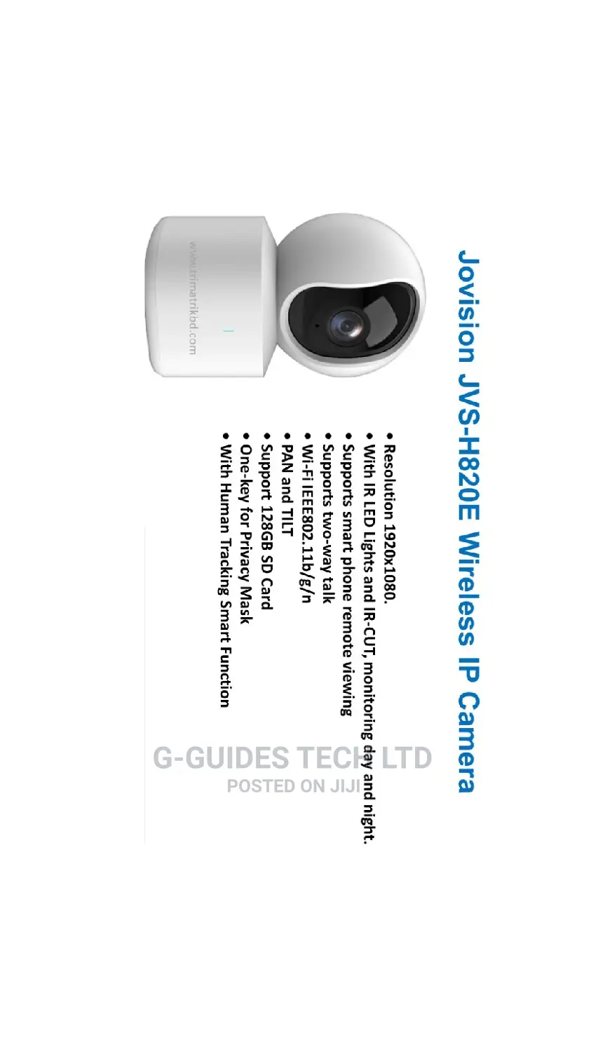 Jvs-H820e 2MP Wi-Fi Pan/Tilt IP Camera