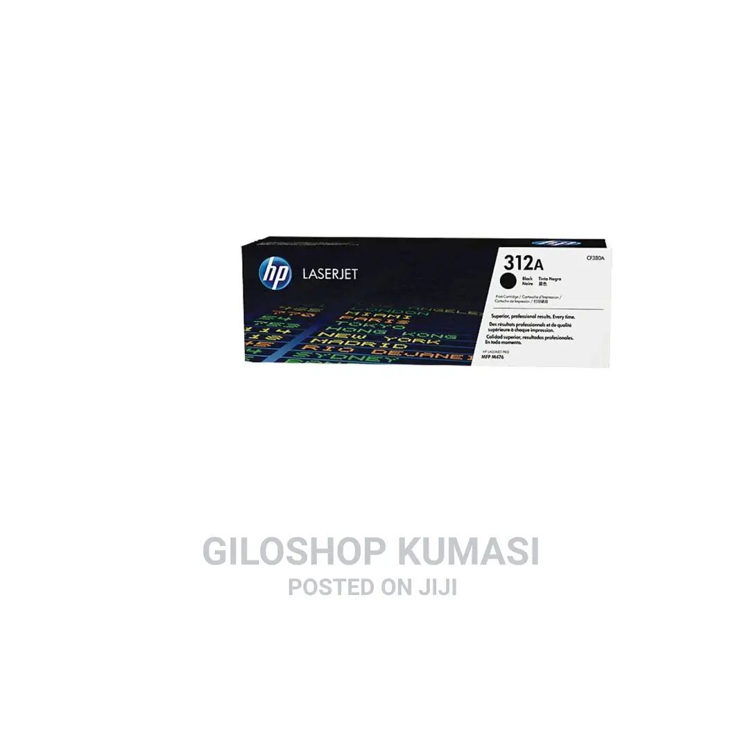 HP 312A Black Original Laserjet Toner Cartridge, CF380A