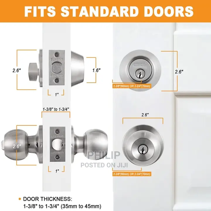 Door Lock Combo Knob Lock Set