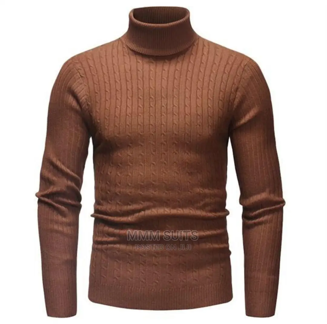 Quality Unisex Turtleneck Shirt in Brown
