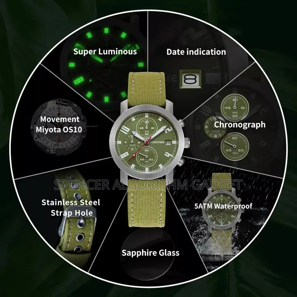 Pilot Men Quartz (Berny Firstime) Wristwatch Chronograph