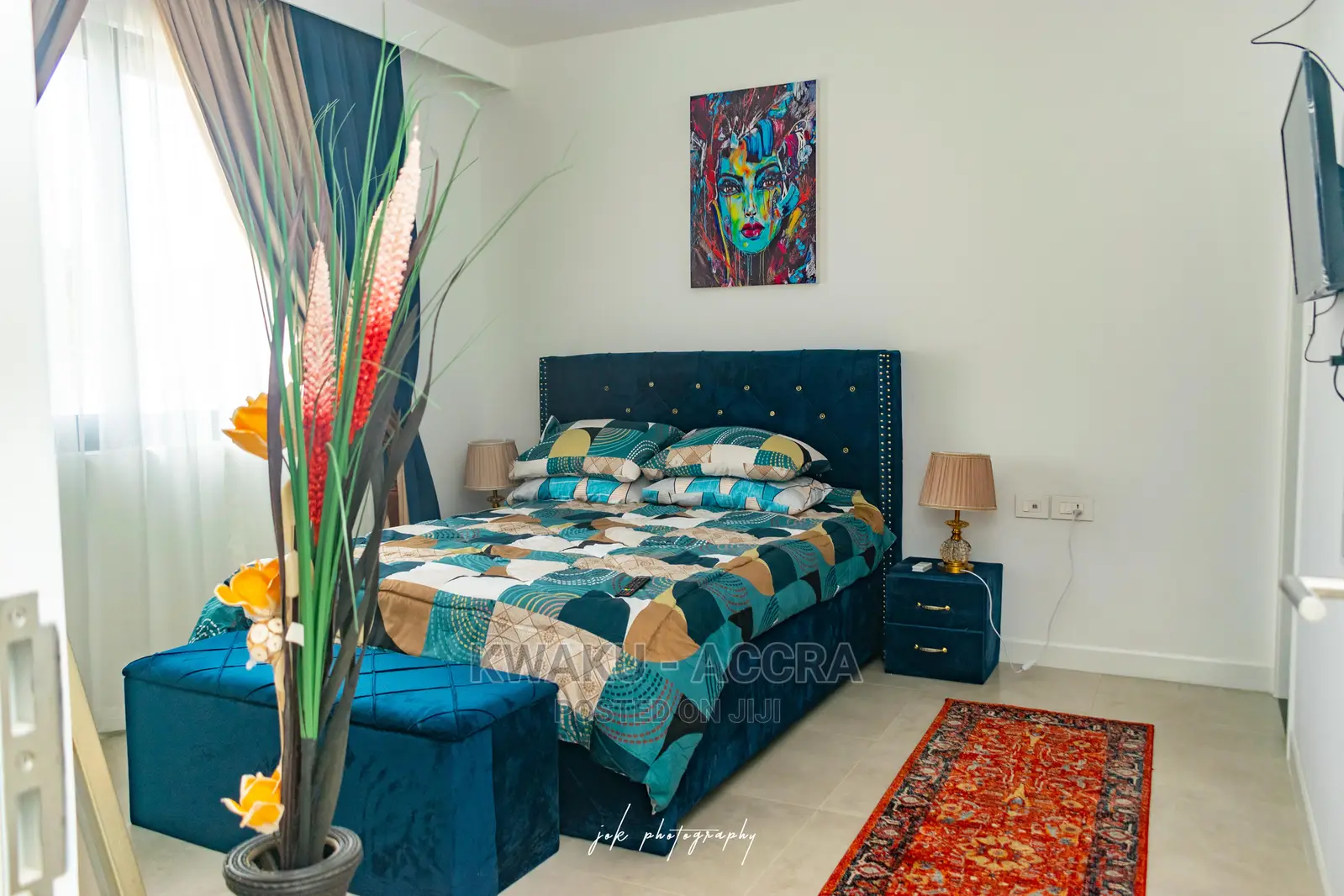 Furnished 2bdrm Apartment in Pool, Gym, Work Desk for rent