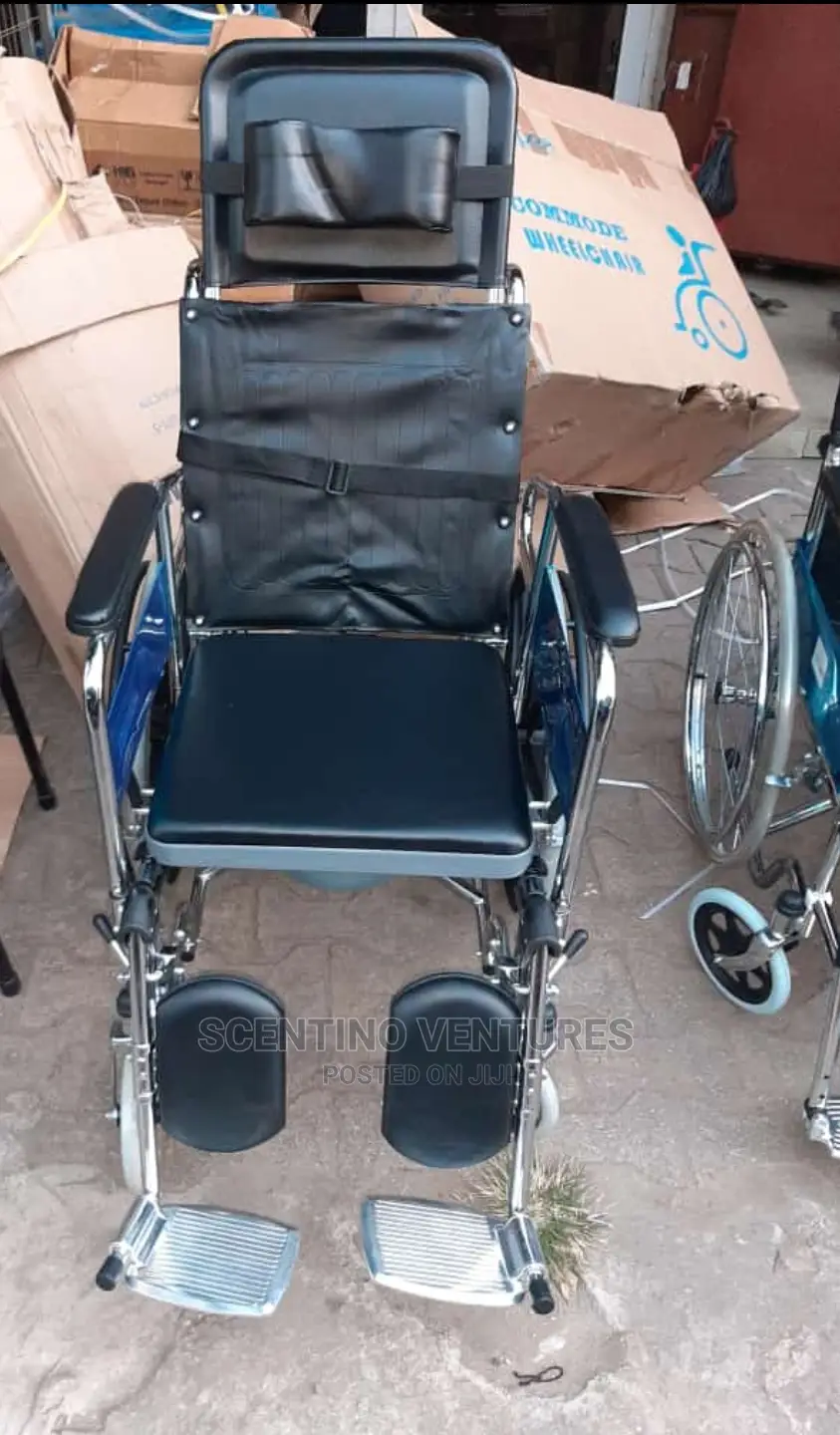 Abs Executive Commode Wheelchair With Backrest