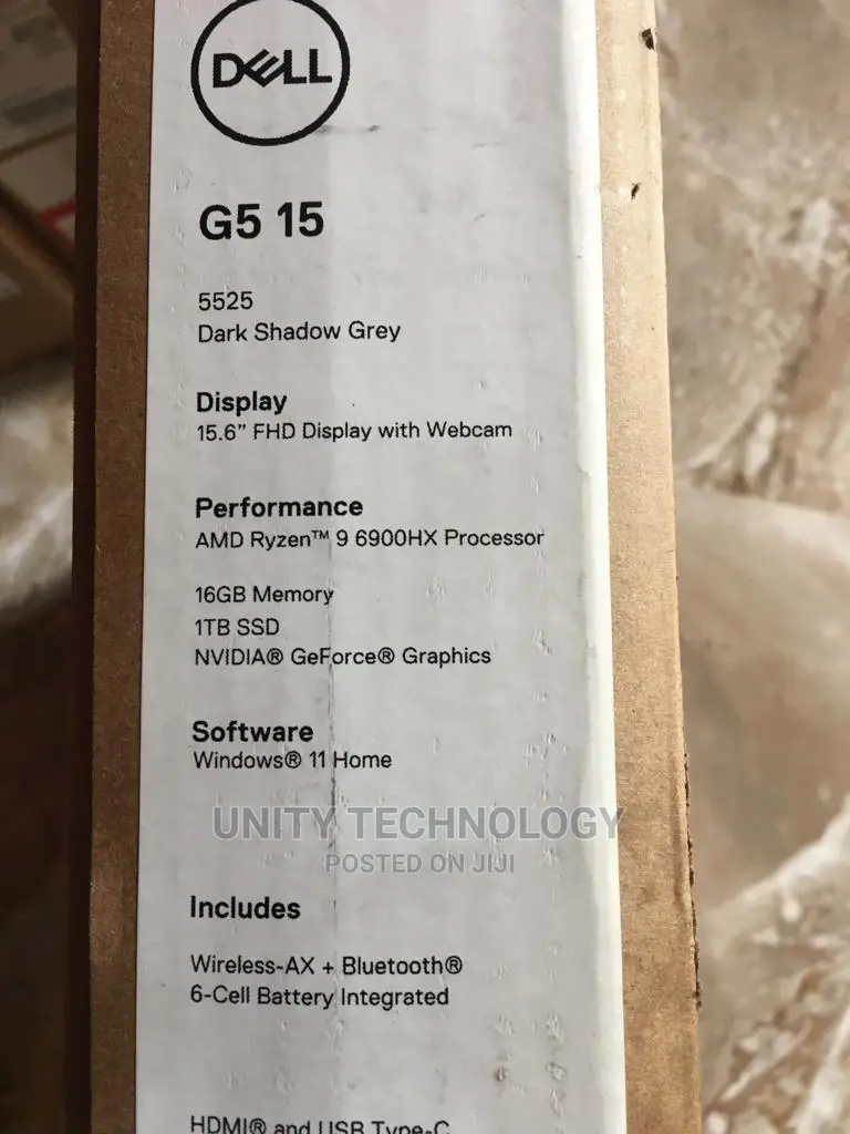New Laptop Dell G15 5511 16GB AMD Ryzen SSD 1T