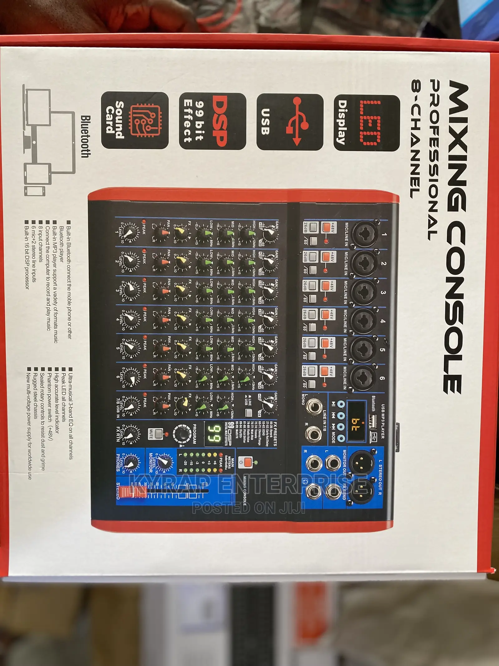 8 Channel Mixer With Sound Card