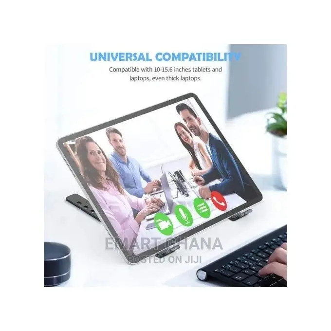 Adjustable Folding Laptop Holder /Stand - Black